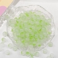 Cuentas de vidrio esmerilado verde y blanco con efecto mármol para joyería DIY - Degradado Verde