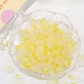 Cuentas redondas de vidrio degradado amarillo y blanco para bisutería artesanal - Degradado Amarillo