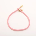 Rosa geflochtenes Armband für Damen mit verstellbarem, glänzendem goldfarbenem Metallverschluss - Rosa