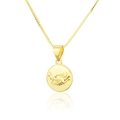 Mit 18 Karat Gold vergoldete Halskette mit chinesischem Sternzeichen Drache - Echt Vergoldeter Drache
