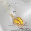 Goldene Halskette mit gelbem Emaille-Durian-Anhänger und polierter Vergoldung - Nur Anhänger (Ohne Kette) / Durian-Fleisch (NAC05-7)