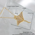 Collana con ciondolo a forma di manta dorata con zirconi bianchi e catena oro - Manta Placcata Oro (NAA07-4)