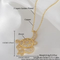 Collana tartaruga marina placcata in oro con zirconi lucenti per uno stile da spiaggia di lusso - Tartaruga Placcata Oro (NAA07-2)