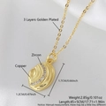Collana a conchiglia placcata in oro con zirconi su sfondo di seta bianca - Conchiglia Placcata Oro Vero (NAB02-8)