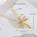 Collana con ciondolo a palma placcata in oro con zirconi per uno stile da spiaggia estiva - Albero di Cocco Placcato Oro (NAA08-10)
