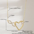 Infinity heart necklace in 18k gold plating featuring sparkling micro-pave zircons - Necklace (Chain + Pendant) / Real Gold Plated
