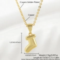 18K gold plated copper Christmas stocking pendant necklace with zircon for holiday gifts - 1.2x0.8cm Christmas Sock (NAG05-5) / Necklace (With Chain and Pendant)