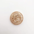 Ciondolo tondo placcato oro 18k con figure di cartoni animati e zirconi marquise - 2 Ragazze 1 Ragazzo (NA04-1)
