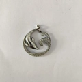 Silver dolphin pendant with pavé crystals for DIY necklaces and charm bracelets - Dolphin (NAA07-1) / Silver