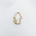 Hamsa Hand gold plated jewelry connector with micro-set zircon and screw lock mechanism - Pendant Only / Palm (NF11-10)