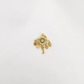 Gold plated evil eye diamond charm pendant with micro-pave zircon and five charms - Pendant Only / Gold Evil Eye (NAB02-2)