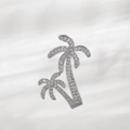 Tropischer Kokosnussbaum-Anhänger in Silber mit Pavé-Kristallen für DIY-Schmuck - Kokosnussbaum (NAA08-7) / Silber