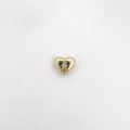 18k gold plated heart pendant with pavé cubic zirconia and little boy silhouette - Hollow Boy Pendant Only (Without Chain) (NF05-10)