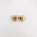 18k gold plated heart stud earrings with zircon and cutout girl silhouette design - Hollow Couple Girls Pendant Only (Without Chain) (NF05-8)