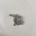 Silberner Schildkröten-Anhänger mit Mutter-Kind-Design und weißen Kristallen - Meeresschildkröte (NAA07-3) / Silber