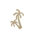 Golden double palm tree pendant with sparkling pavé zircons for DIY jewelry - 2.7*2.2cm Palm Tree (NAA08-6) / Pendant Only (No Chain)