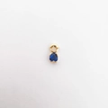 Golden boy pendant featuring a heart-shaped dark blue gemstone for DIY necklaces - Blue Boy (NA17-2)