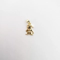 Minimalist gold plated cute boy pendant with sparkling white cubic zirconia inlays - Gold Boy (ND06-8)