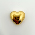 Ciondolo a cuore 3D placcato oro lucido per la creazione di gioielli e accessori DIY - 20mm / Ciondolo a Cuore Solo (Senza Catena) (NV08-6) / Oro