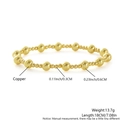 Bohemian gold-plated copper bead bracelet with layered 0.6cm and 0.3cm sphere design - NZ05-1