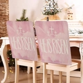 Easter He Is Risen chair covers with crosses and watercolor design on linen texture - 49*58cm / He Is Risen Religious Cross Style (TYTDR110-2)