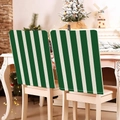 Groen-wit gestreepte stoelhoezen voor St. Patrick's Day feestelijke huisdecoratie aan tafel - Groen Wit Breed Gestreepte Stijl / 49*58cm