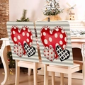 Dettaglio coprisedia a righe di San Valentino con cuori in un ambiente natalizio caldo - 49*58cm / Stile Cuore a Righe Orizzontali Grigio Bianco (YTCRD26--1)