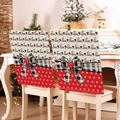 Dettaglio coprisedia a righe con cuori di San Valentino e fiocco a quadretti bianchi e neri - 49*58cm / Stile Fiocco Cuore LOVE Rosso Bianco (YTCRD26-3)