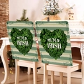 Lot de 2 housses de chaise Saint-Patrick avec cœur en trèfle et texte I'M IRISH - Style Trèfle en Cœur (TYTDR120-3) / 49*58cm