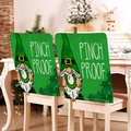 Pack de 2 fundas de silla para San Patricio con gnomos, tréboles y texto de Pinch Proof - 49*58cm / Patrón Pinch Proof (TYTDR122-3)
