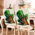 Dettaglio coprisedia per San Patrizio con mucca Highland e cappello verde con trifoglio - Stile Mucca delle Highlands con Cappello Trifoglio (TYTDR117-7)