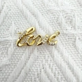 Vergoldeter Love-Anhänger mit Zirkonia für DIY-Armbänder und Halsketten-Schmuck - 2.7*1.3cm Love Buchstabe Stil (NAB06-8)