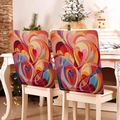 Set di 2 coprisedia con cuori colorati astratti per decorazioni domestiche festive - 49*58cm / Cuore Mandala Astratto (YTCDR03--1)