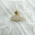 Eleganter vergoldeter Wolkenanhänger mit Zirkonia-Pavé für DIY-Schmuckstücke - 1.6*1.1cm Wolken-Stil (NAA10-2)
