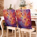Set di due coprisedie con cuori astratti per decorazioni festive in sala da pranzo - 49*58cm / Cuore Arte Astratta (YTCDR03-2)