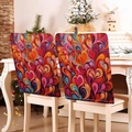 Set di coprisedie da pranzo con motivi a cuore astratti e vivaci design pop art - 49*58cm / Cuore Pop Art (YTCDR03-4)
