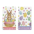 Set di asciugamani pasquali con coniglietto e uova colorate in microfibra assorbente - 40x60cm / Stile Macaron Auguri di Pasqua