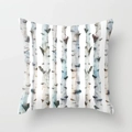 Cuscino decorativo quadrato con motivo artistico di betulla in stile acquerello moderno - 45x45 cm / Stile Tronco di Betulla ad Acquerello (DRD12-2)