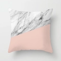 Modern marble pattern and pink peach skin velvet square sofa throw pillow cover - Diagonal Pink Marble Style (DRD13-12)