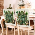 Funda de silla San Patricio con estampados de pub irlandés y motivos festivos de trébol - Estilo Letrero de Pub Festivo