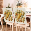 Easter egg floral print chair back covers set of 2 for festive dining room decor - Exquisite Floral Easter Eggs (TYTDR114-12)