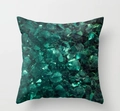 Funda de cojín cuadrada de piel de melocotón con patrones de cristal esmeralda verde - Textura de Cristal Esmeralda Verde Oscuro(DRD31-4)