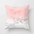 Pink marble pattern pillowcase made of soft peach skin fabric for sofa decor - Pink White Watercolor Marble Style (DRD13-5)