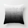 Nordic square pillow cover with black and white gradient cement texture design - 18x18 Inch / Black White Vertical Gradient (DRD27-11)