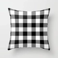 Nordic square pillow cover featuring classic black and white buffalo check patterns - 18x18 Inch / Buffalo Check (Adult 7-17)