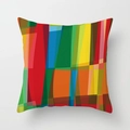 Noordse kussenhoes met levendige abstracte geometrische patronen van polyester - Art Overlappende Kleurblok Geometrische Stijl (YMDDRD40-9) / 45x45 cm