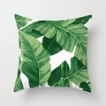 Tropical banana leaf cushion cover with watercolor hand-painted botanical design - 18x18 Inch / Banana Leaf Watercolor Style (DRD22-20)