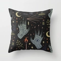 Halloween kussenhoes met mystieke alchemie en handlijnkunde illustraties - Mystieke Runen Stijl (DRD44-1)