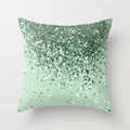 Detailed view of the mint green gradient glitter texture on the polyester pillowcase - Mint Green Gradient Style (DRD109-6) / Standard Square