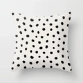 Federa per cuscino moderna bianca e nera con motivo geometrico minimalista - Pois Bianchi E Neri Disegnati a Mano (DRS-2) / 45x45 cm